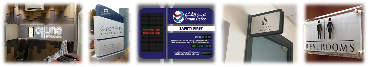 Indoor and outdoor sign board